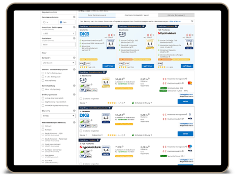 Girokonto-Vergleich iPad