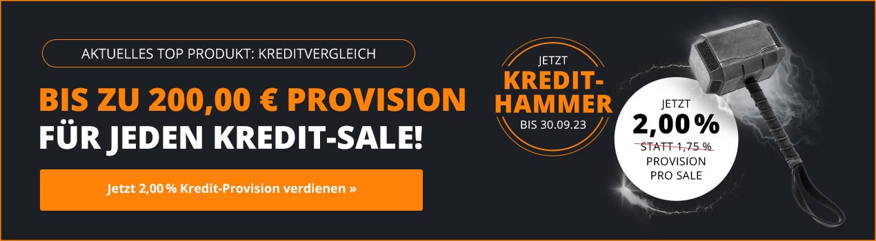 Kredit-Hammer - Bis zu 200,00 € Provision!