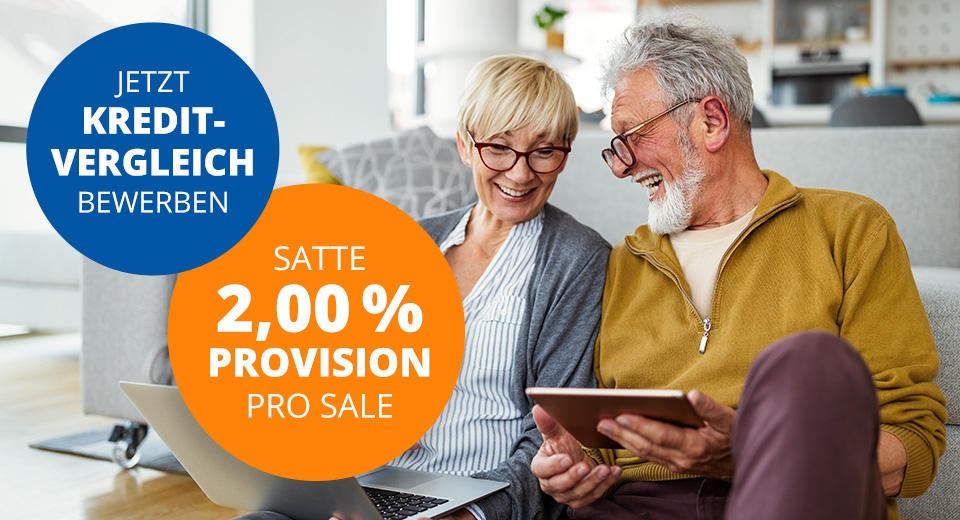 Kredit Vergleich 2,00 % Provision pro Sale
