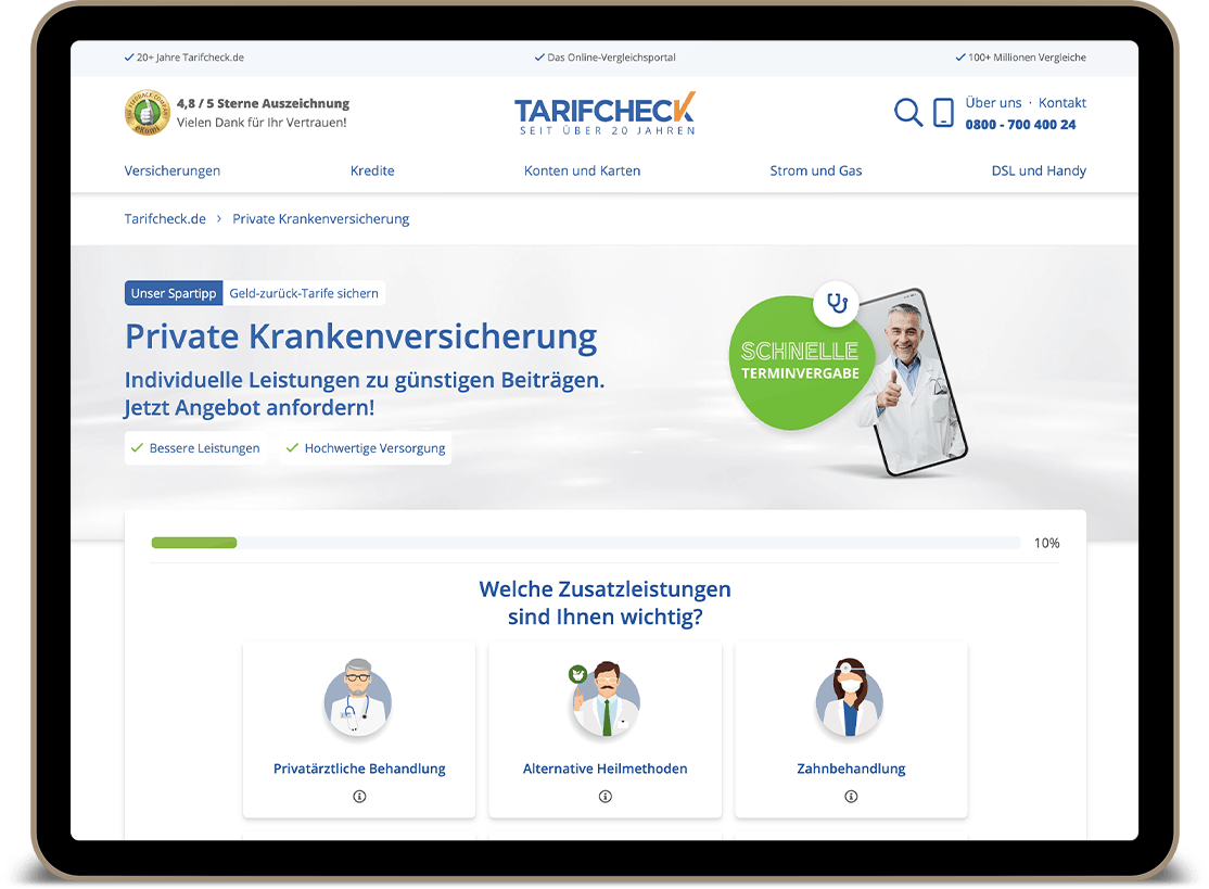 Private Krankenversicherung - Unschlagbar 67,50 € pro Lead