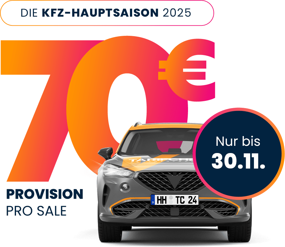Jetzt Kfz-Versicherung bewerben! 70,00 € Provision pro Sale!