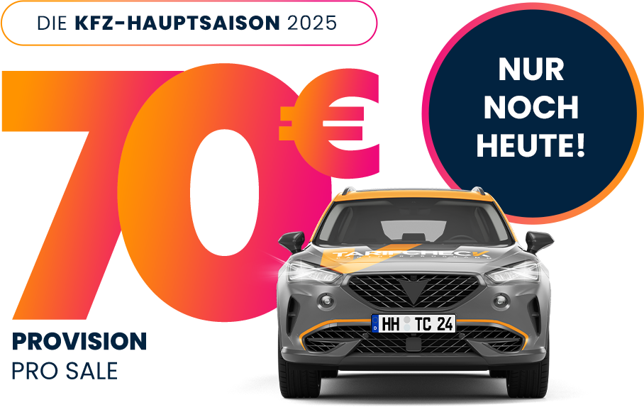 Jetzt Kfz-Versicherung bewerben! 70,00 € Provision pro Sale!