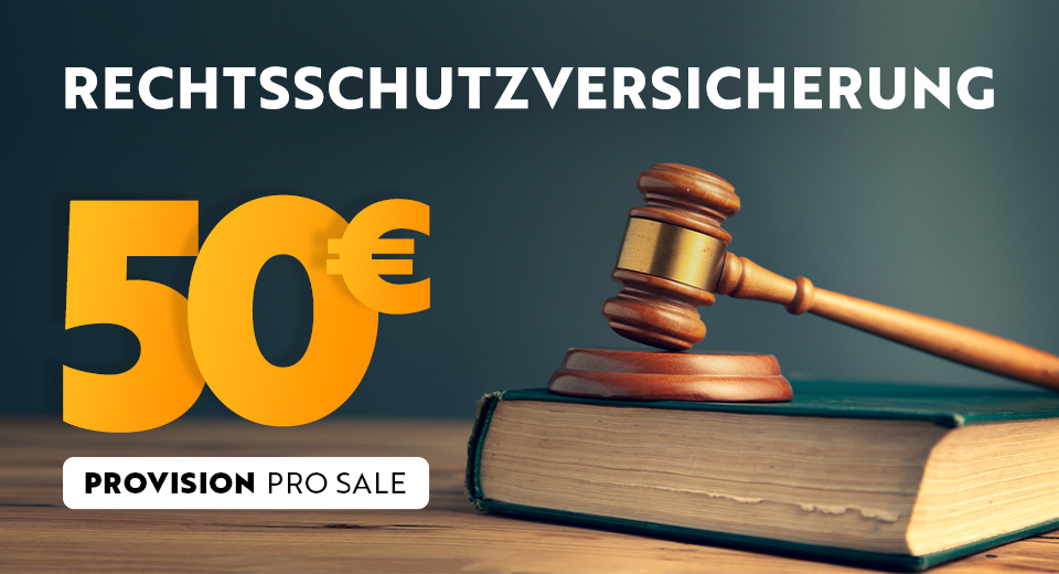 Rechtsschutzversicherung mit 50 € pro Sale